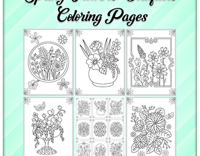 Spring Flowers Bouquets Coloring Pages