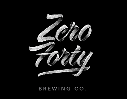 Zero 40 Brewery Logos and Application Mockups