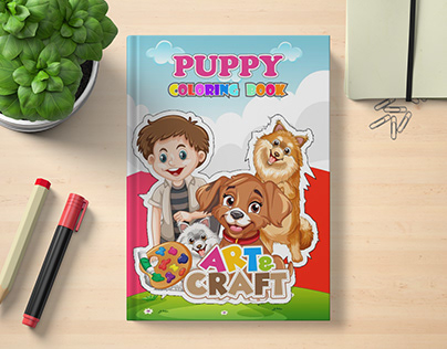 Puppy Book Cover for kids drawing book