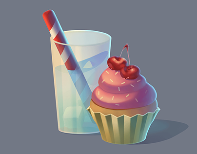 Cupcake&Lemonade Props | Casual GameArt