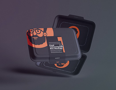 Takeaway Food Box Container Mock-Up (Free Download)