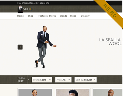 Suit Up (Free PSD Template)