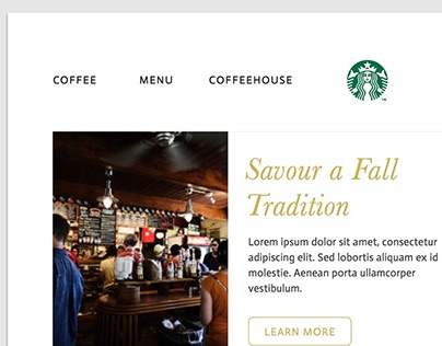 Starbucks Landing Page Redesign