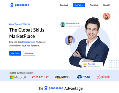 Digital Recruitment Platform- Hire Talent Landing Page