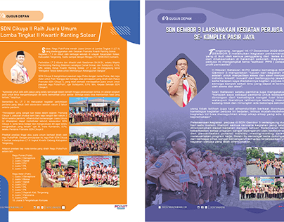 Magazine design with scouting activities