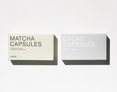 Verlé Matcha & Cacao Capsules Packaging