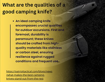 Qualities of a good camping knives