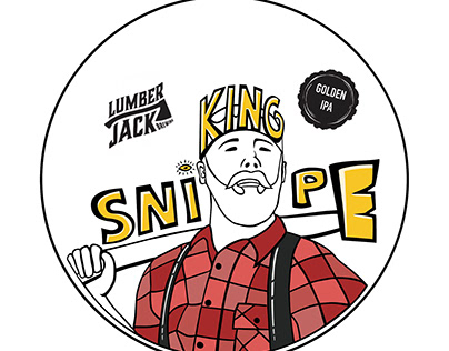 King Snipe craft beer label