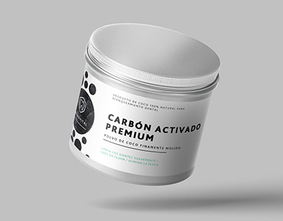 Activated charcoal premium package design