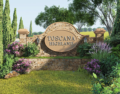 Toscana Highland Subdivision Entrance