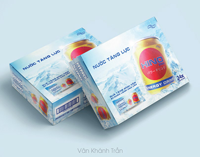 Modern packaging design for HINO Energy cardboard box