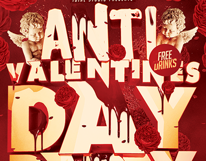 Anti Valentine's Day Party Flyer Template