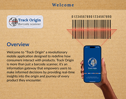 Track Origin mobile app UI (Barcode scanner)