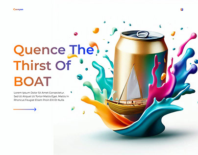 Beverage UI design for futuristic brands