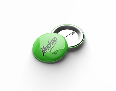 Free Realistic Pin Button Badge Mockup