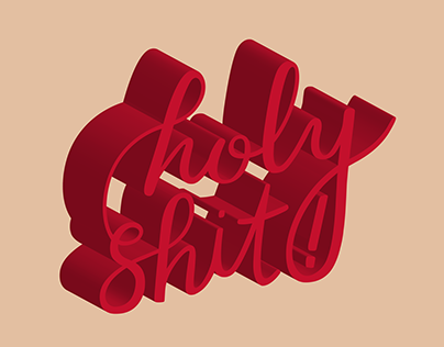 holy shit | hand lettered print