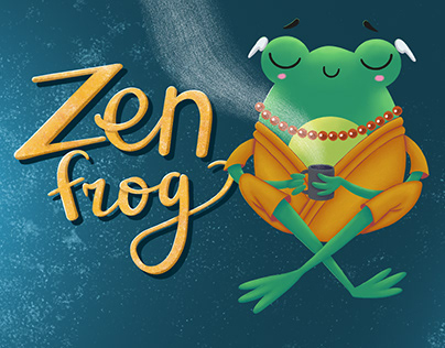 Zen frog character design