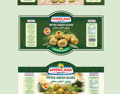 Americana Olives - Packaging label design