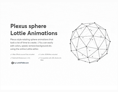 Plexus Sphere - Lottie animation