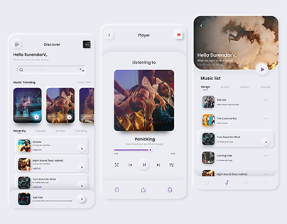 Music App Neumorphism - UI Design