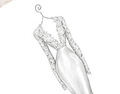 'Kimberley' - Wedding Dress Illustration