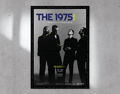 The 1975 concert poster design