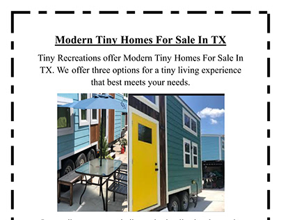 Modern Tiny Homes For Sale In Houston TX