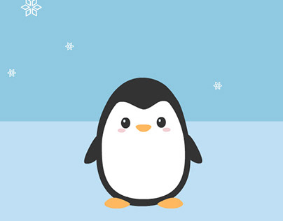 Animated Button - Penguin