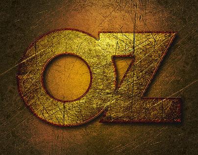 Metalic Effect OZ text logo