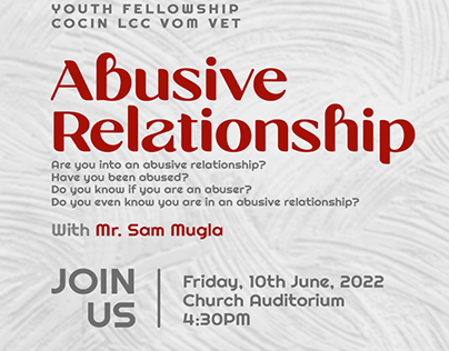 Abusive Relationship - Flyer Design for a Youth Program