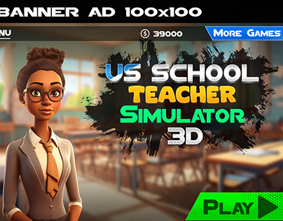 US School Teacher Simulator Game UI Design