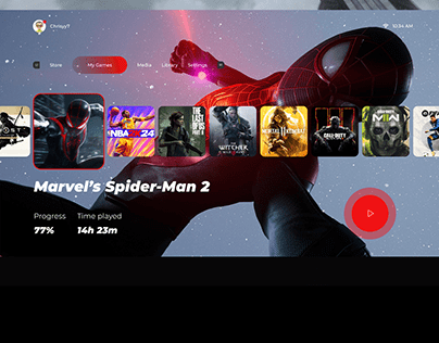 PS5 Dashboard Concept
