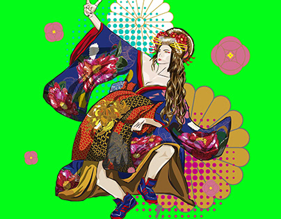 Ukiyo-e style　Illustration　japanese style