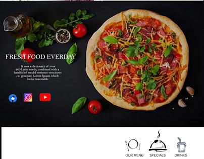 Homemade restaurant webpage design