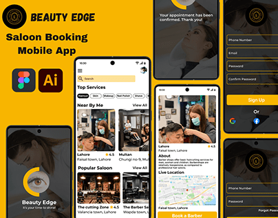 Beauty Edge Mobile App UI