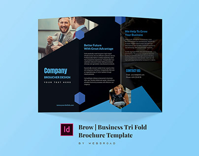 Brow | Business Trifold Brochure Template By Websroad