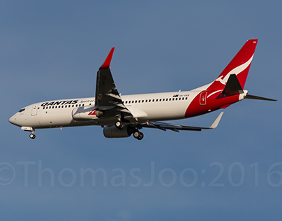 VH-VXN Qantas 737-800 inbound BNE RWY01 on 22-01-2016