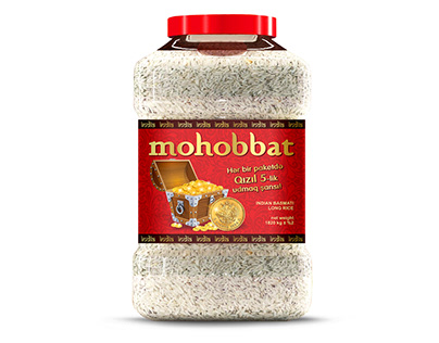 Mohobbat Rice with 5 gold penny packaging