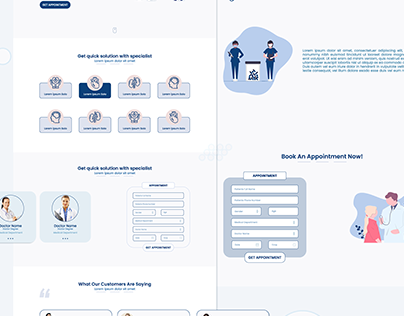 Doctor Appointment Website UI Design