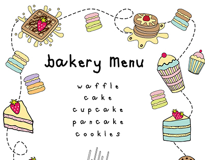 bakery menu illustration