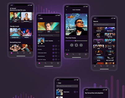 Mobile music listening app "TuneMe"