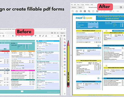 Redesign or create fillable pdf