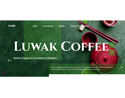 Slide Luwak coffee slider
