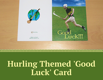 Hurling Theme Based Good Luck Card