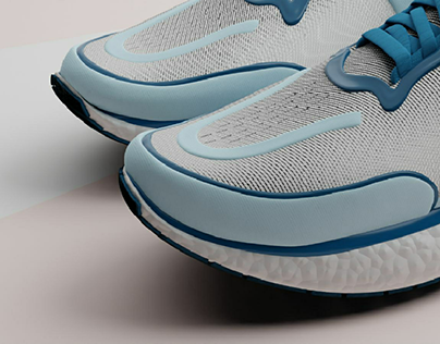 A 3d render of a running shoe!