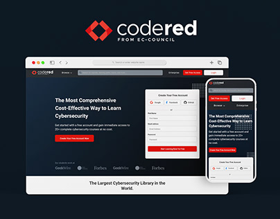 Codered Cyber Security Courses Website UI UX Design
