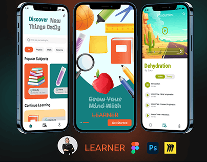 Project thumbnail - learner app kids' learning ui project