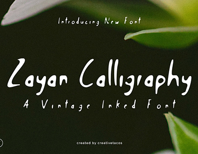 Zayan Calligraphy Font