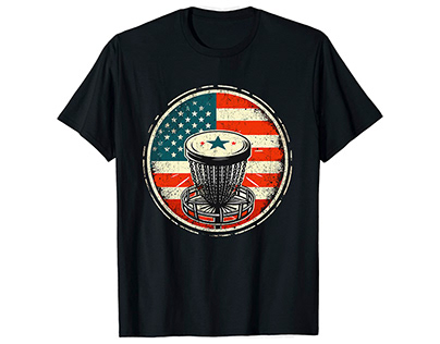 American Flag Disc Golf T-Shirt