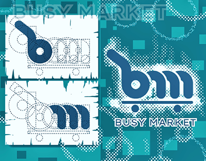 BUSY MARKET original concept logo